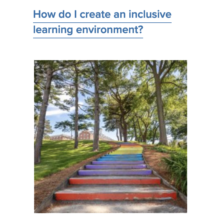 How do I create an inclusive learning environment?