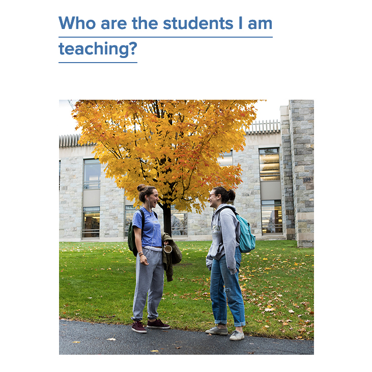Who are the students I am teaching?