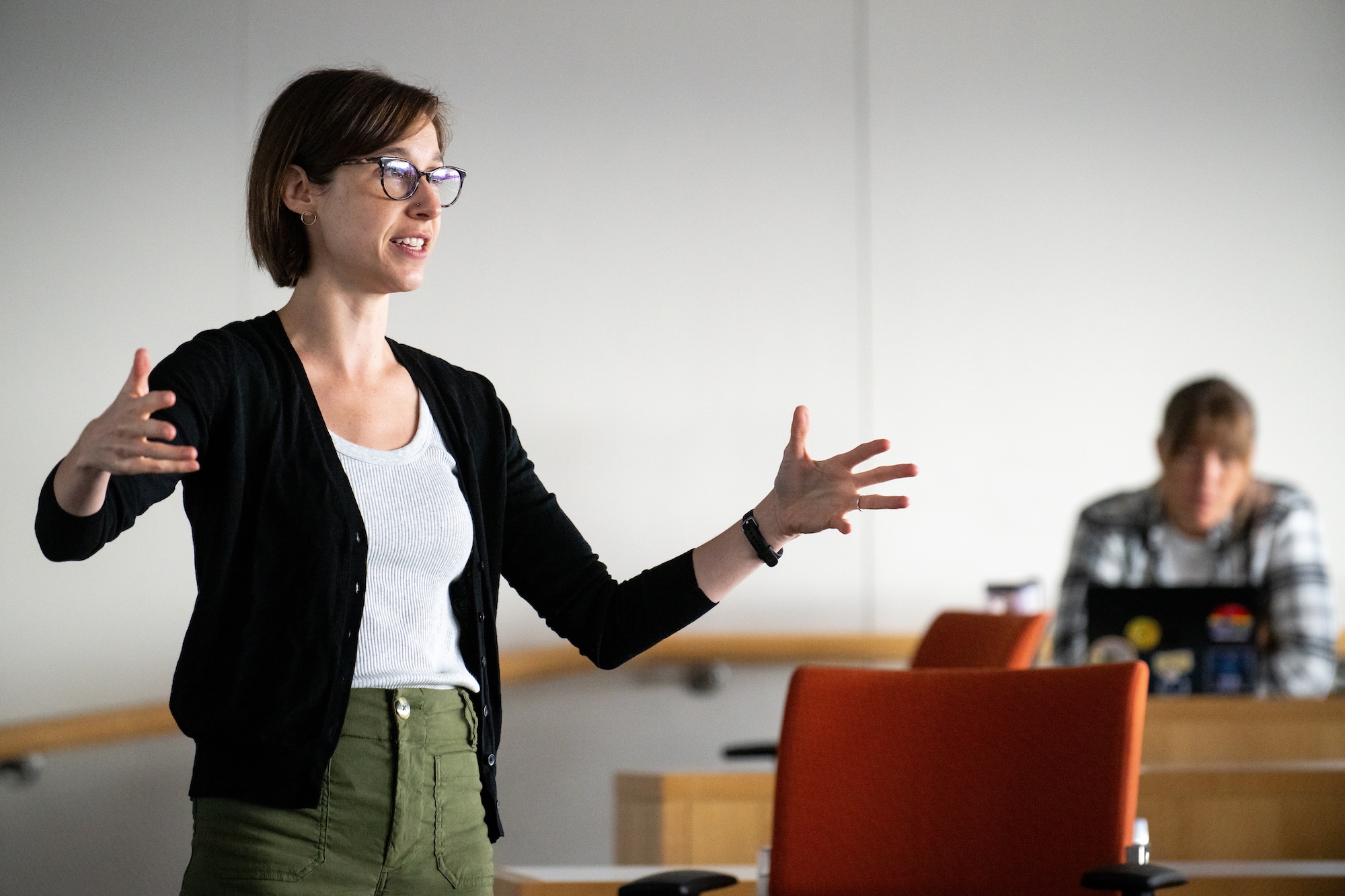 Nicole Blackstone, Assistant Professor, teaches the “Fundamentals of U.S. Agriculture” class at the Friedman School of Nutrition.