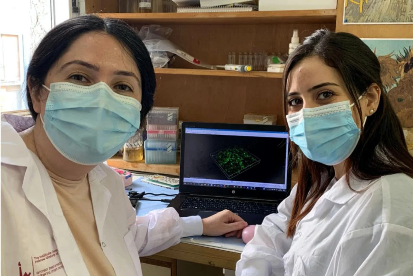 Two of the STEP fellows, Muna and Sarah, while working on their graduate degrees during the pandemic.