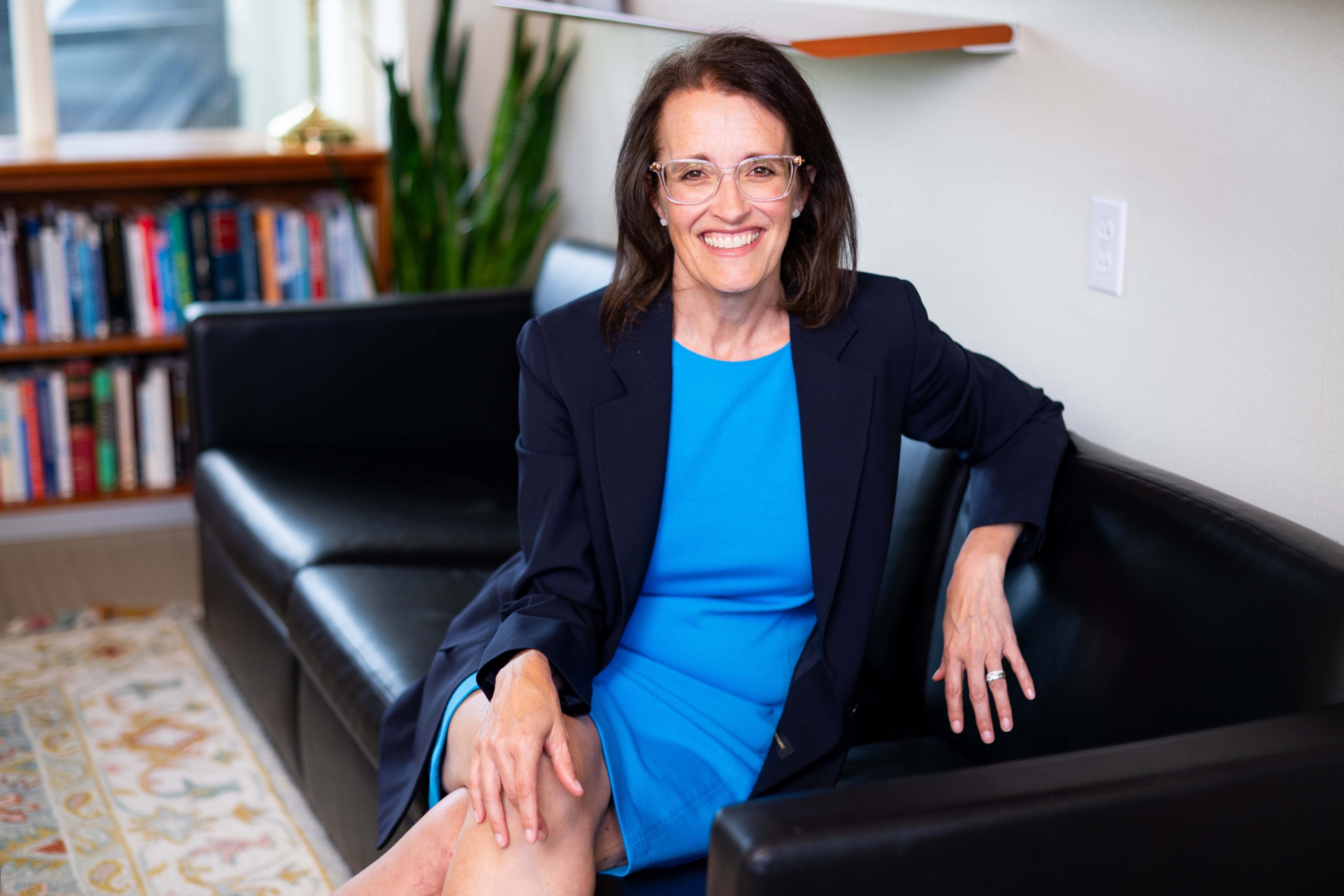 Kelly Sims Gallagher, Professor of Energy & Environmental Policy and Interim Dean of the Fletcher School of Law and Diplomacy at Tufts University, poses for a portrait on July 31, 2023.